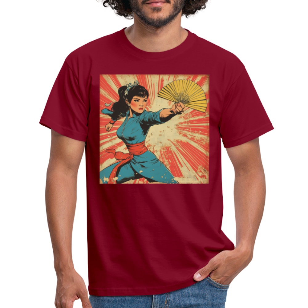 Solfjädern, T-shirt herr - tegelröd