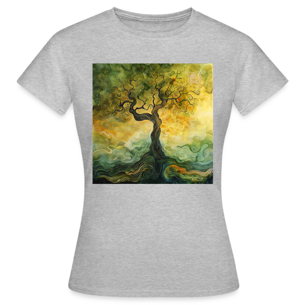 Trädets visdom, T-shirt dam - gråmelerad