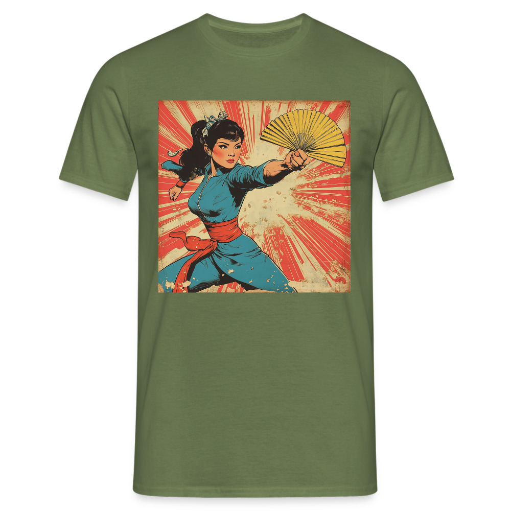 Solfjädern, T-shirt herr - Militärgrön