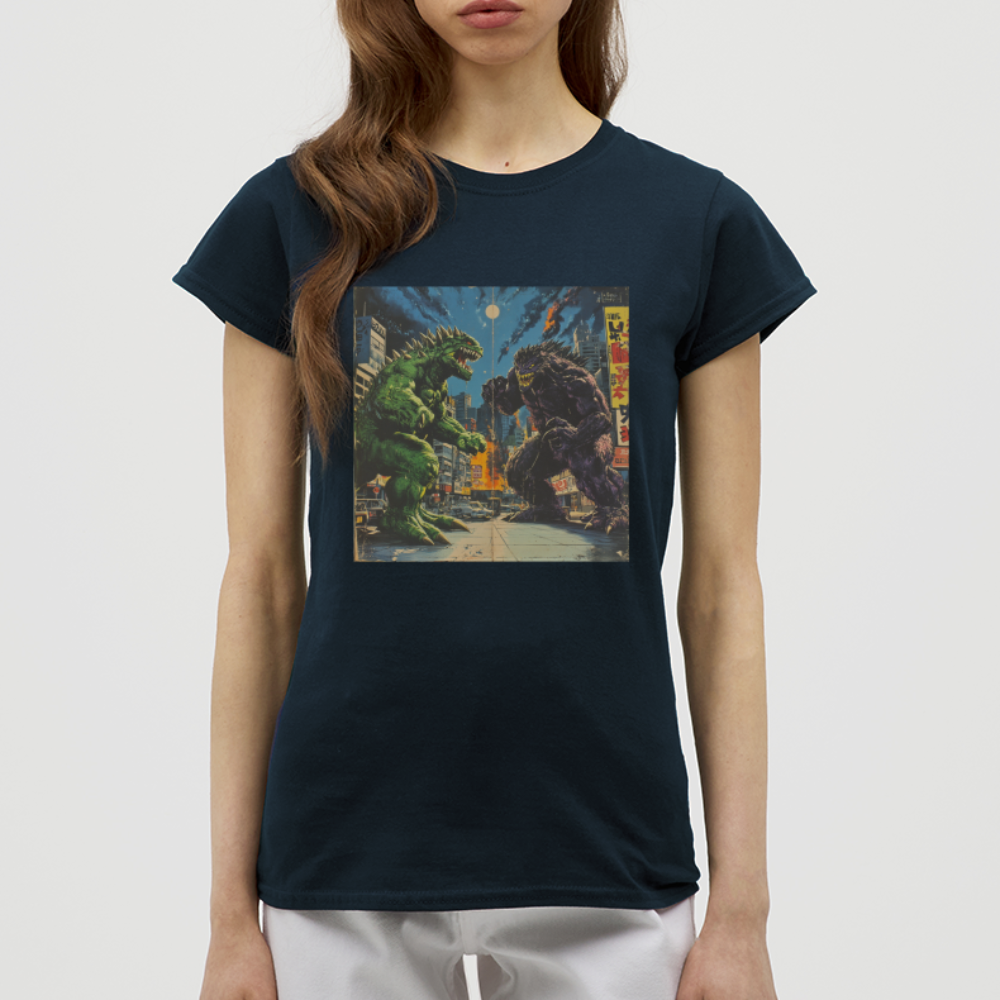 Kampen vid Solnedgången, T-shirt dam - marinblå