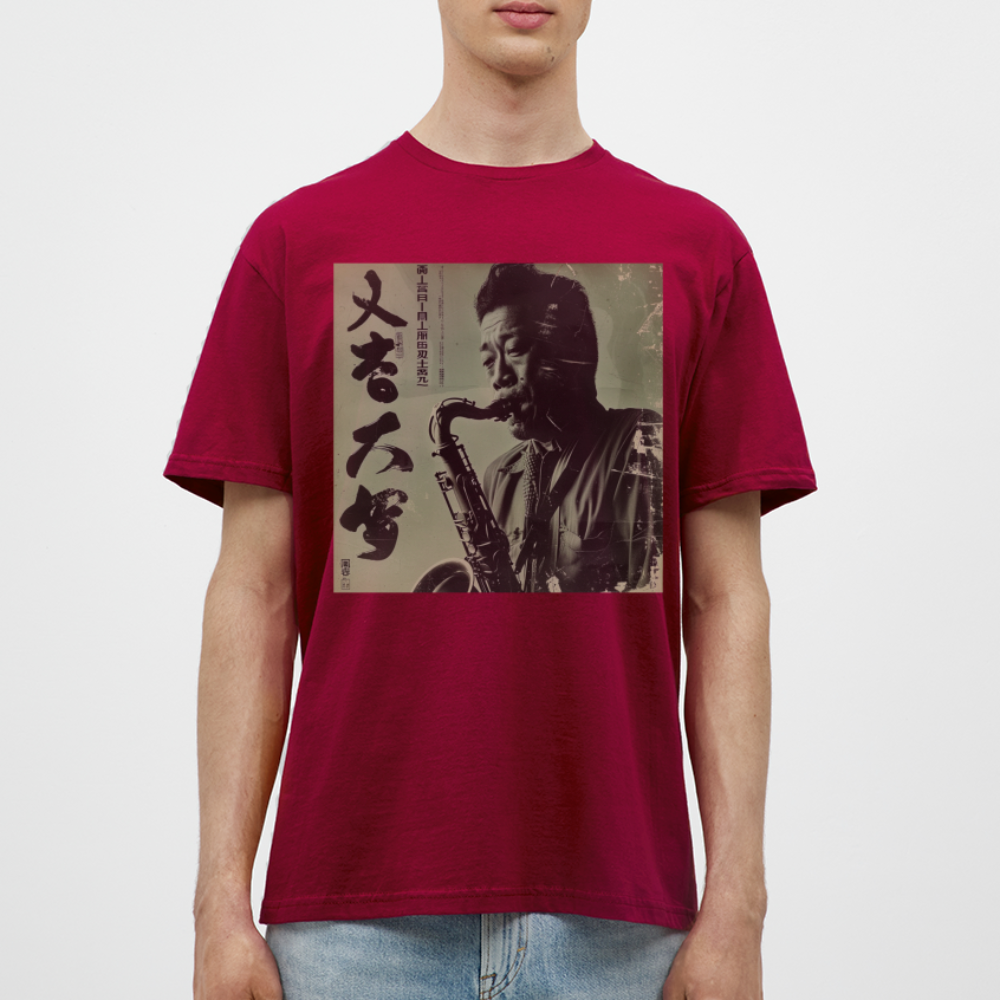 Live Mount Fuji Jazzcafé , T-shirt herr - tegelröd