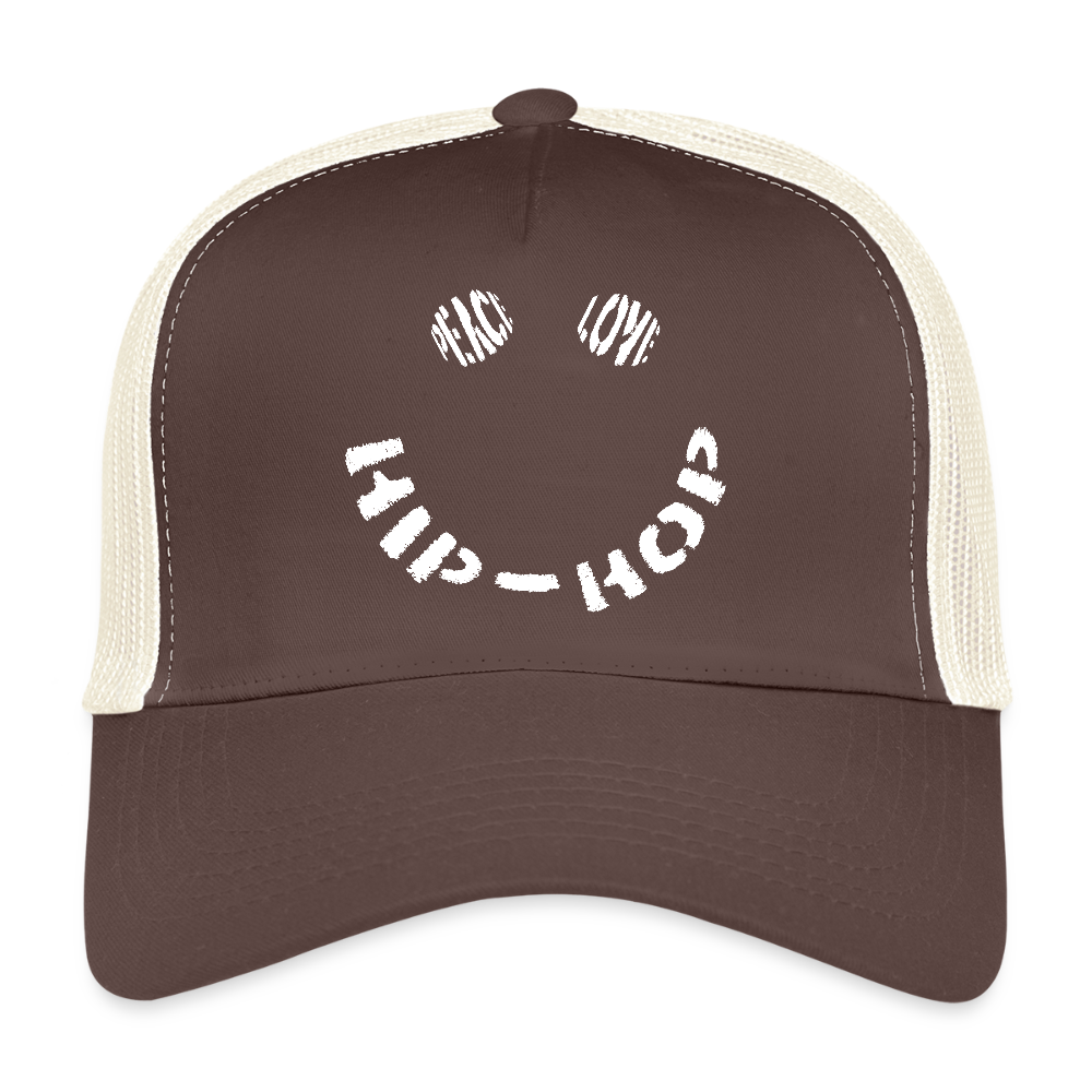 Peace, Love & Hip-Hop, Trucker Cap - brun/beige