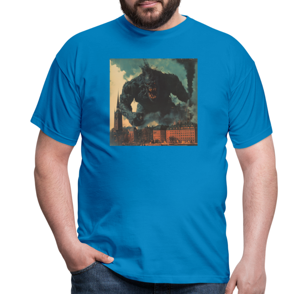 Helvetesstorm över Staden, T-shirt herr - kungsblå