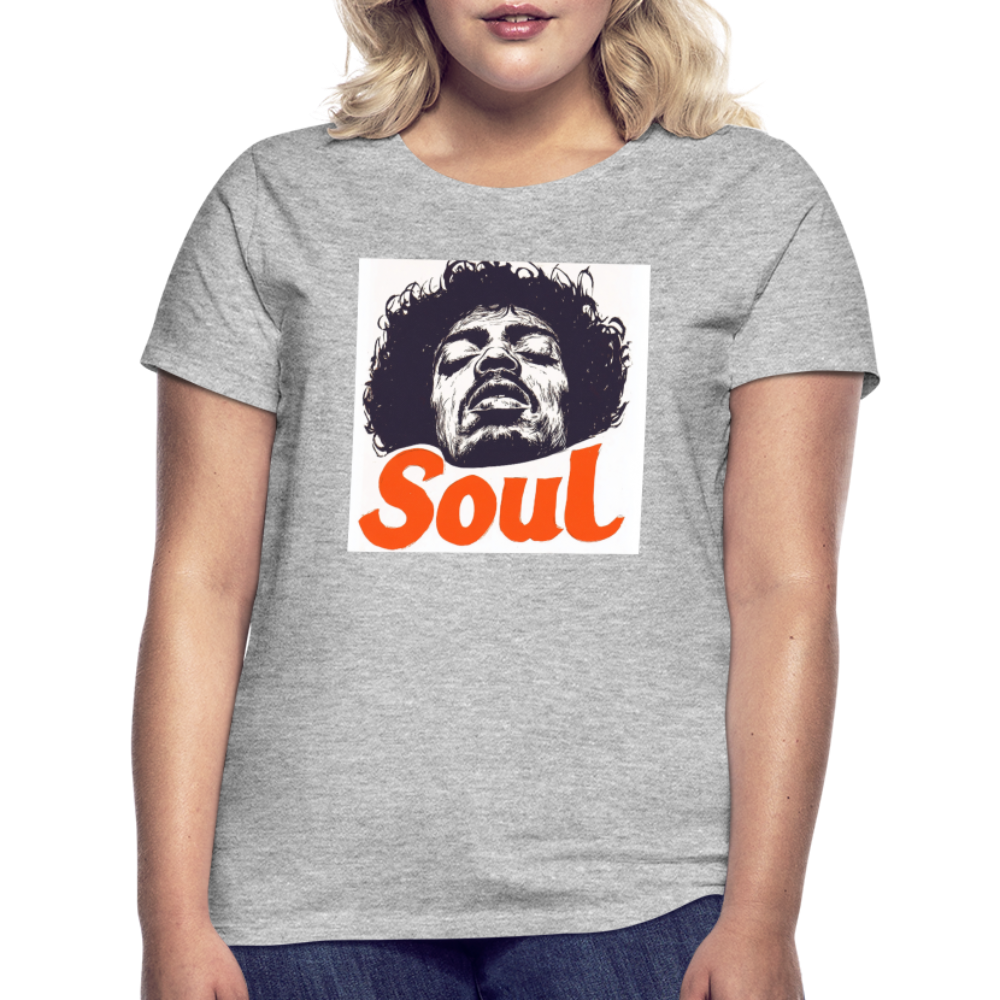 Soul, T-shirt dam - gråmelerad