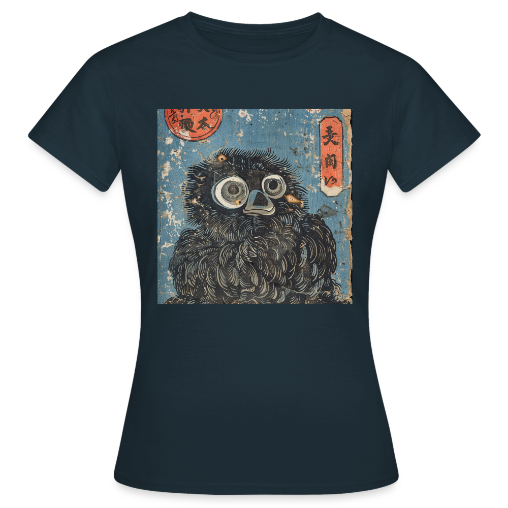 Denimiko, T-shirt dam - marinblå