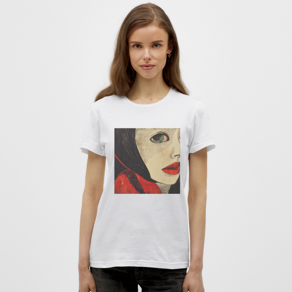 Fiskarfruns öga, T-shirt dam - vit