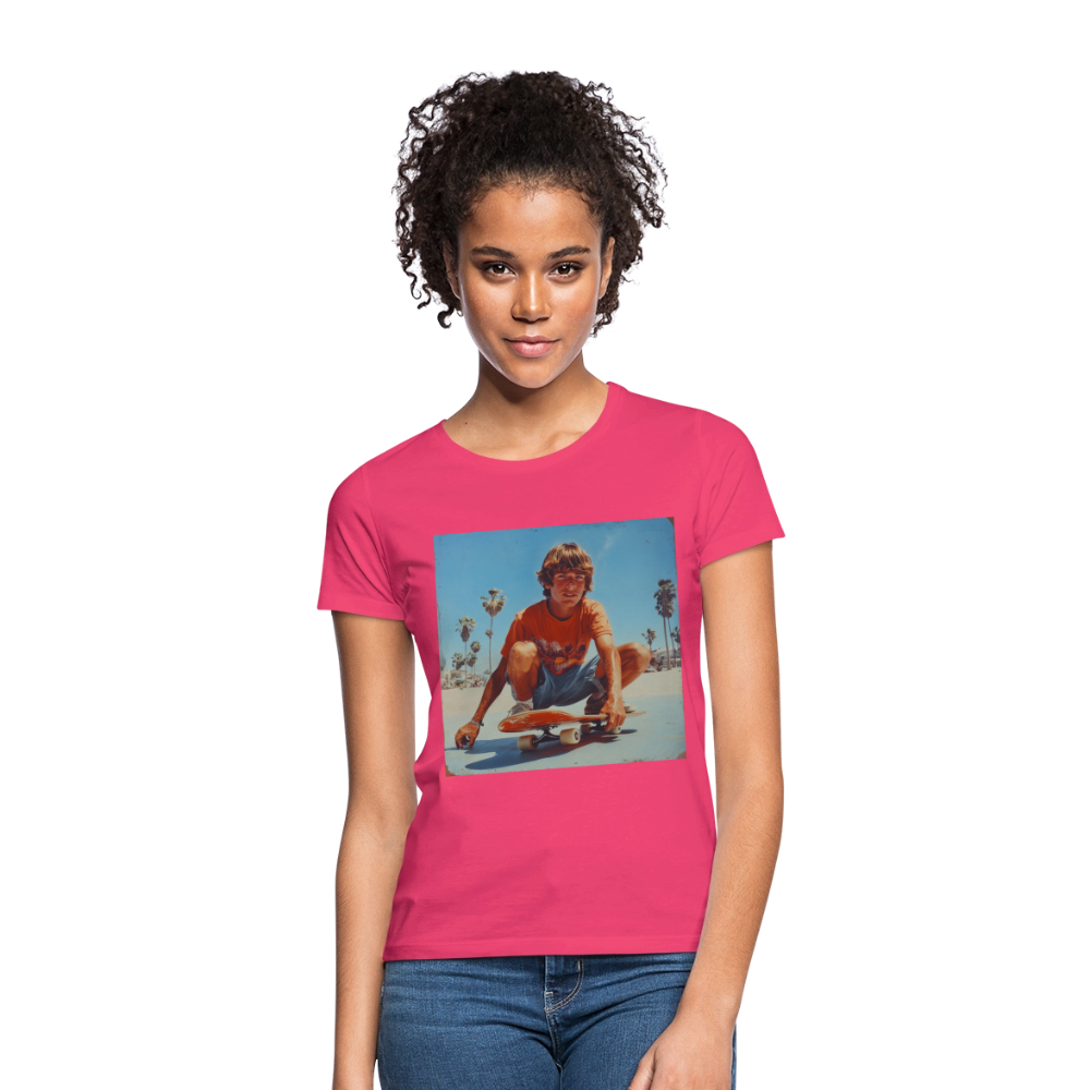 Sunset Vibes, 70s Style, T-shirt dam - azalea