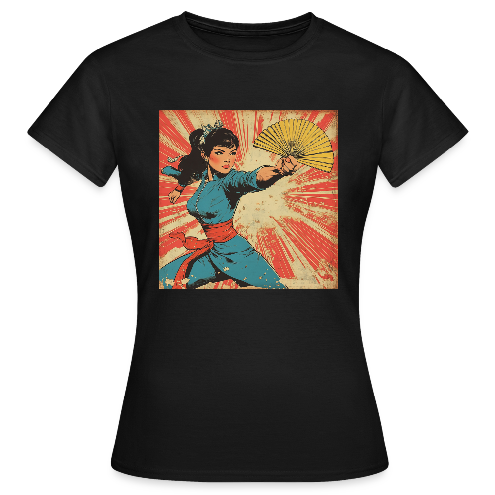 Solfjädern, T-shirt dam - svart