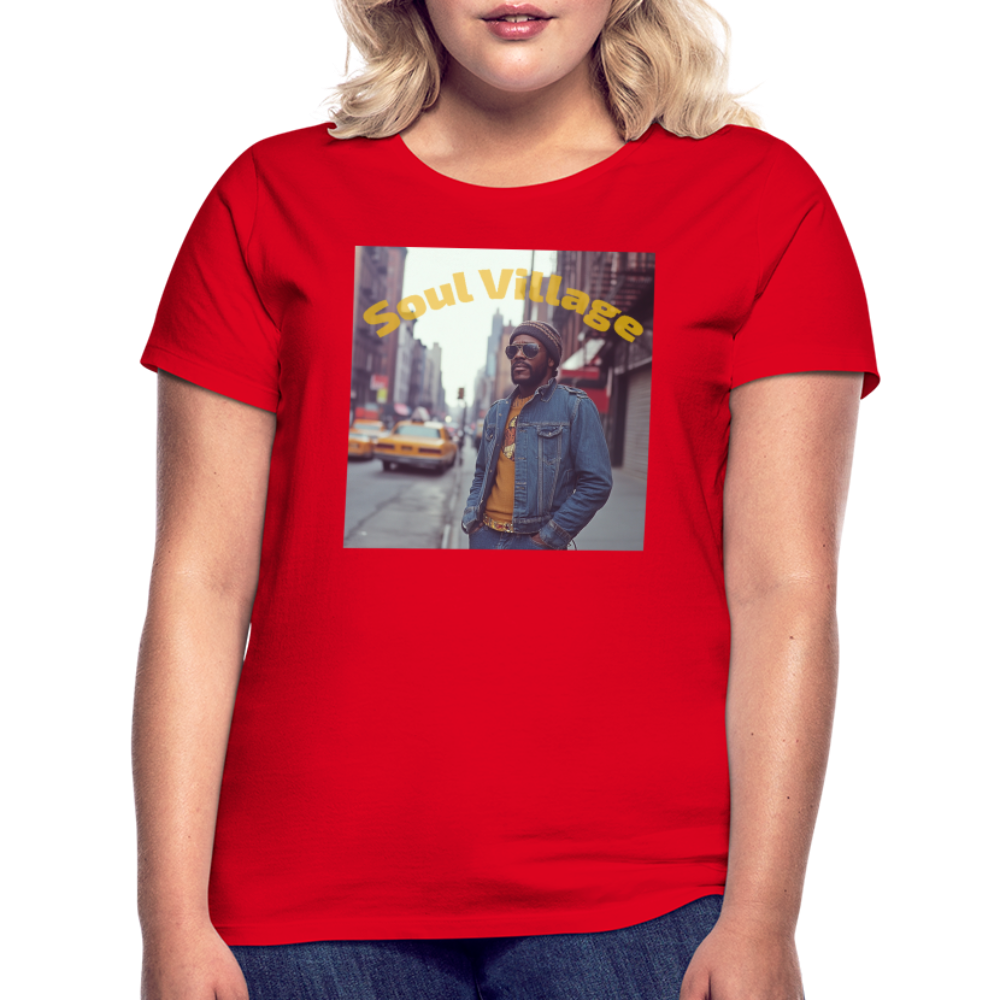 Soul Village, T-shirt dam - röd