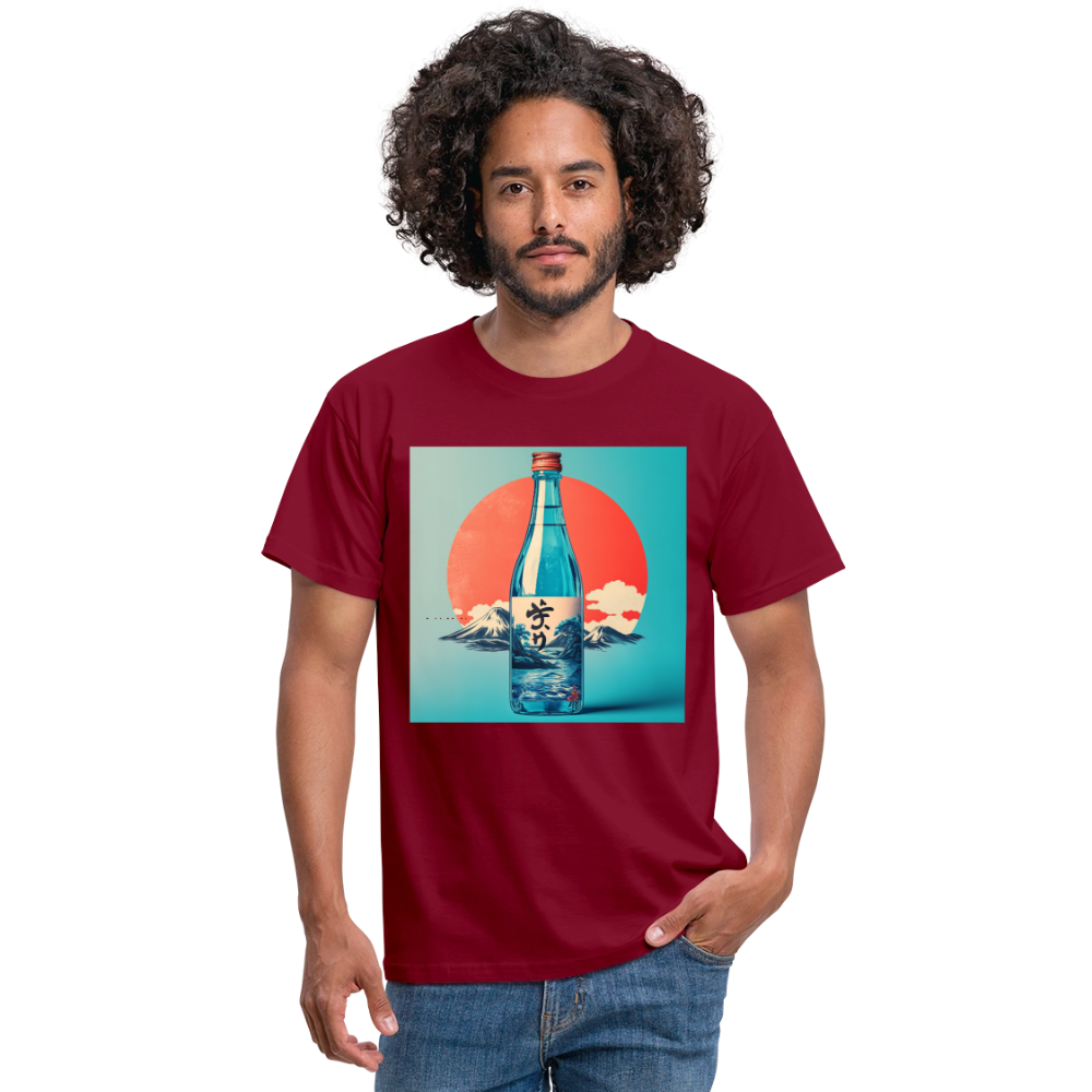 Stillhet i glas, T-shirt herr - tegelröd