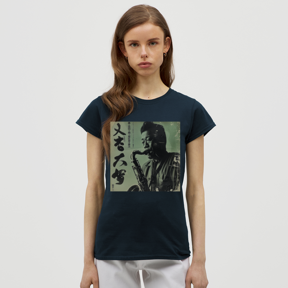Live Mount Fuji Jazzcafé , T-shirt dam - marinblå