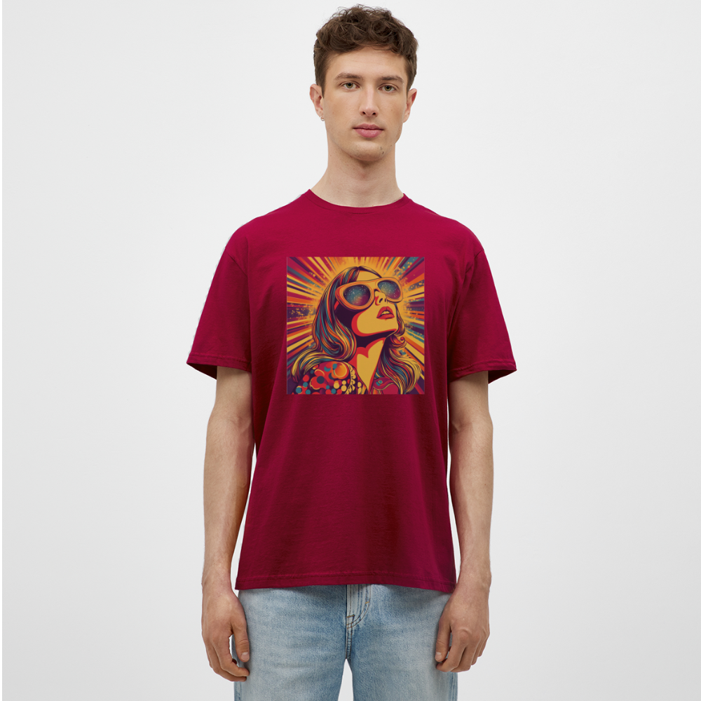 Disco Fever, T-shirt herr - tegelröd