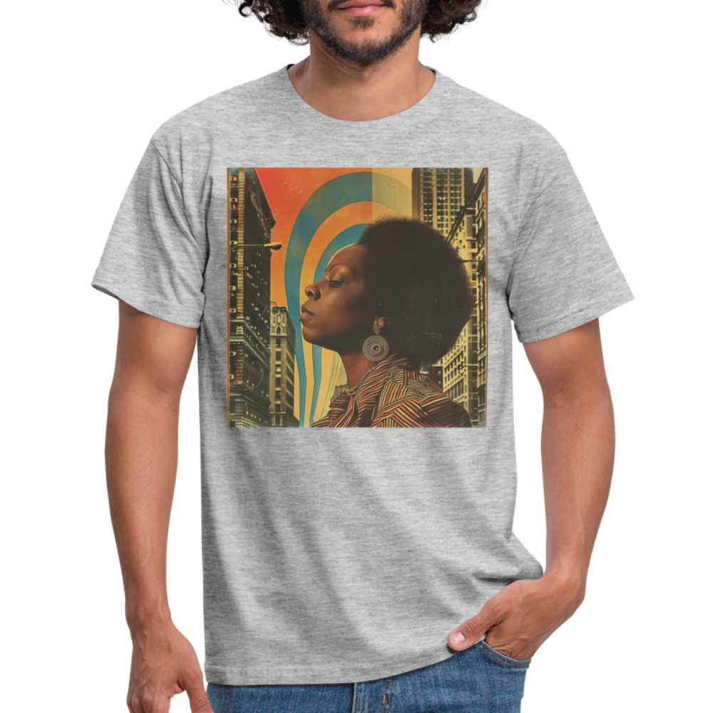 Jazz in the Moonlight, T-shirt herr - gråmelerad