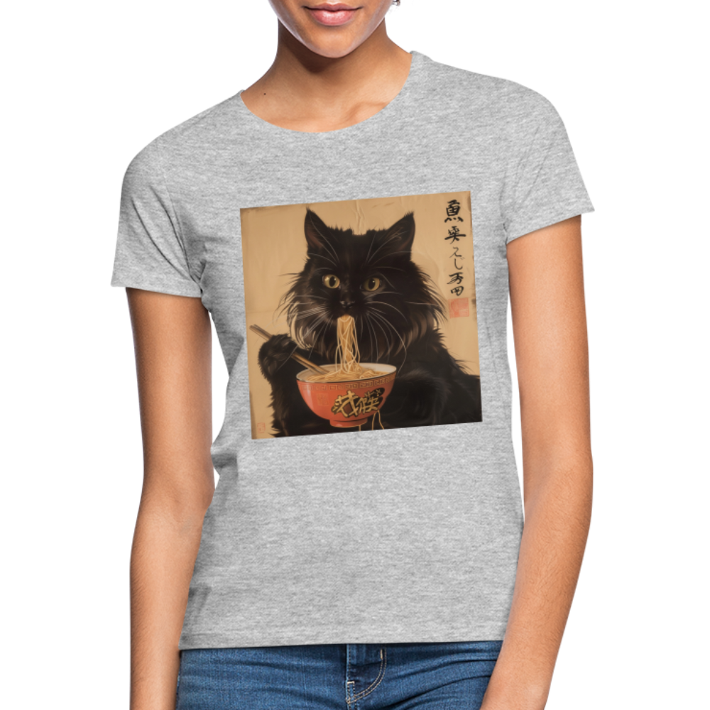 Kejsarens Katt och Ramens Hemlighet, T-shirt dam - gråmelerad