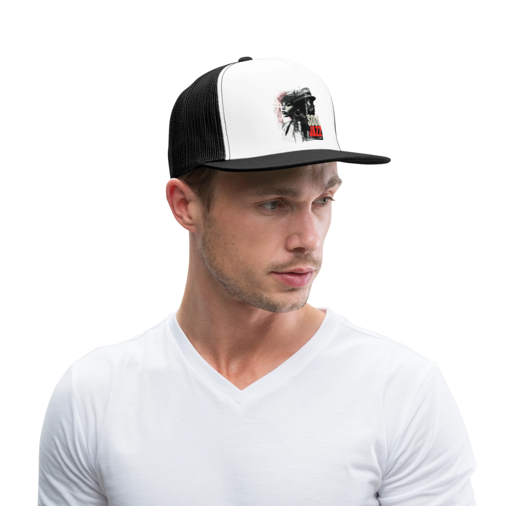 Soul Jazz Experience, Trucker Cap - vit/svart