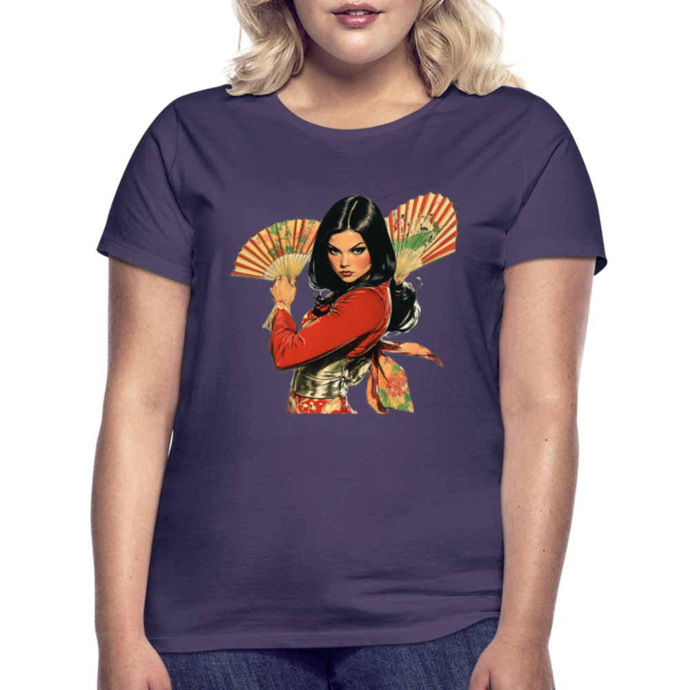 Dansen med Solfjädrar: Vindens krigare, T-shirt dam - mörklila