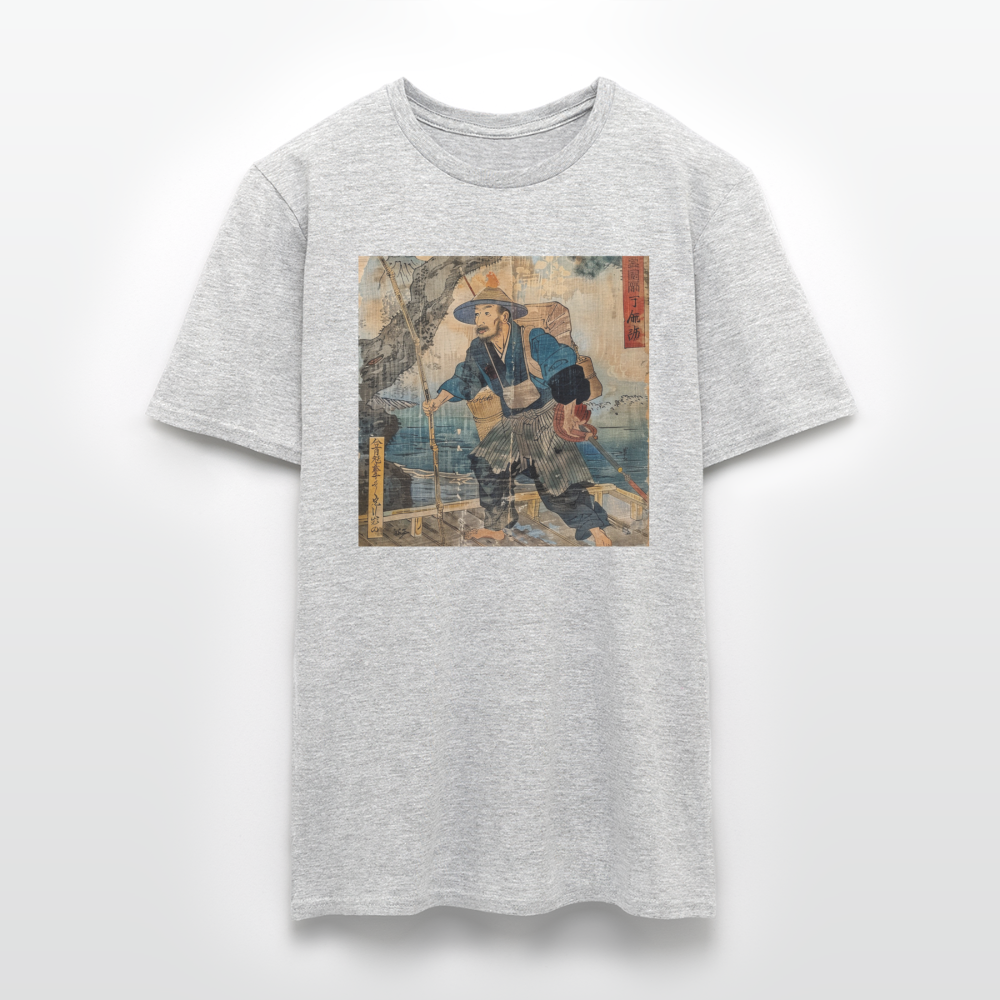 Fiskaren som bytte karriär, T-shirt herr - gråmelerad