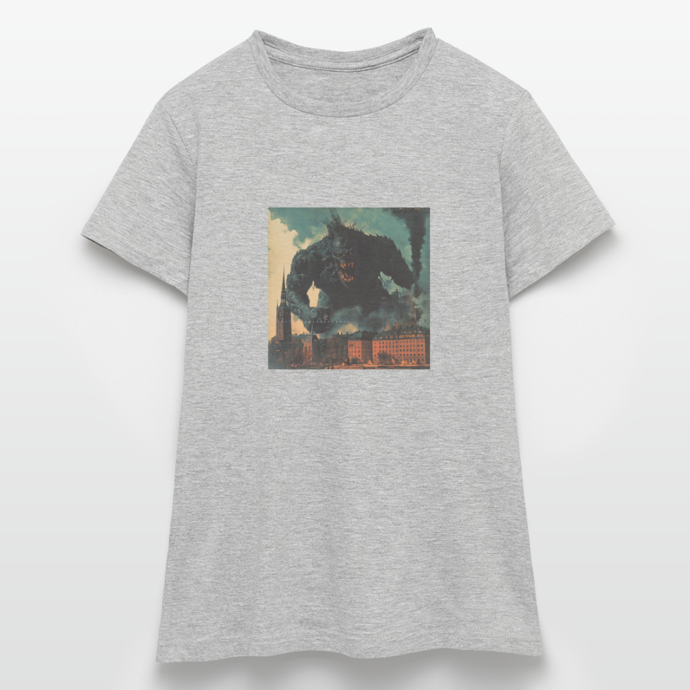 Helvetesstorm över Staden, T-shirt dam - gråmelerad