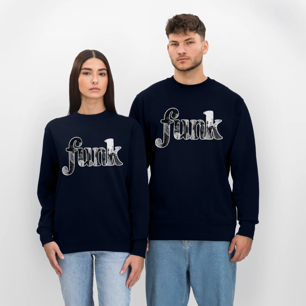 Funk Vibes, Ekologisk sweatshirt CHANGER unisex från Stanley/Stella - marinblått