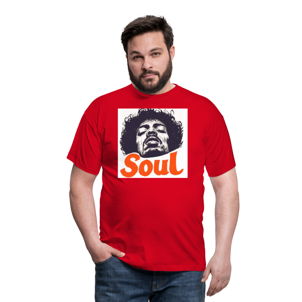 Kärlek, frihet och rättvisa, T-shirt herr - röd