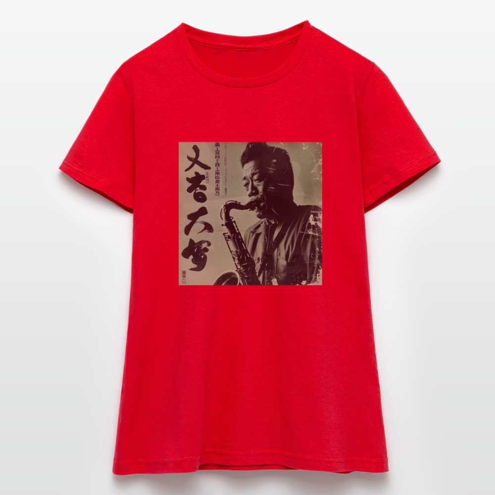 Live Mount Fuji Jazzcafé , T-shirt dam - röd