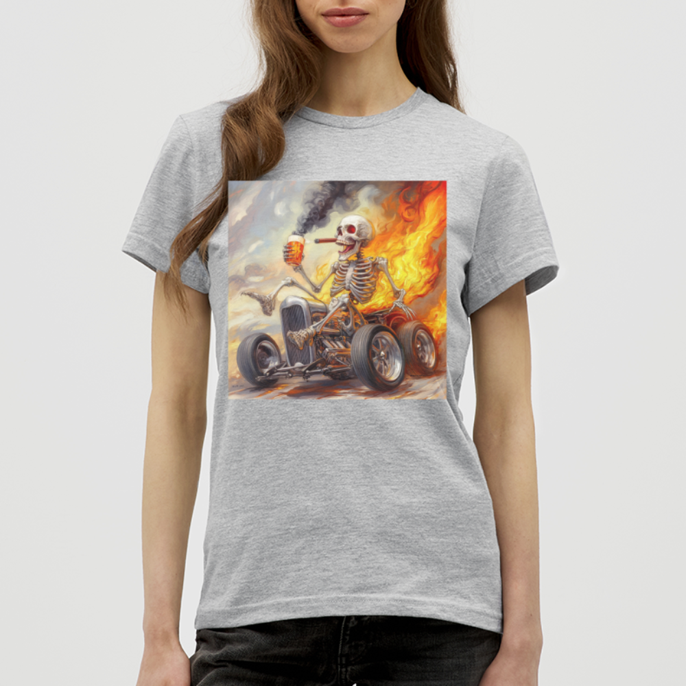 Knekta Krash, T-shirt dam - gråmelerad