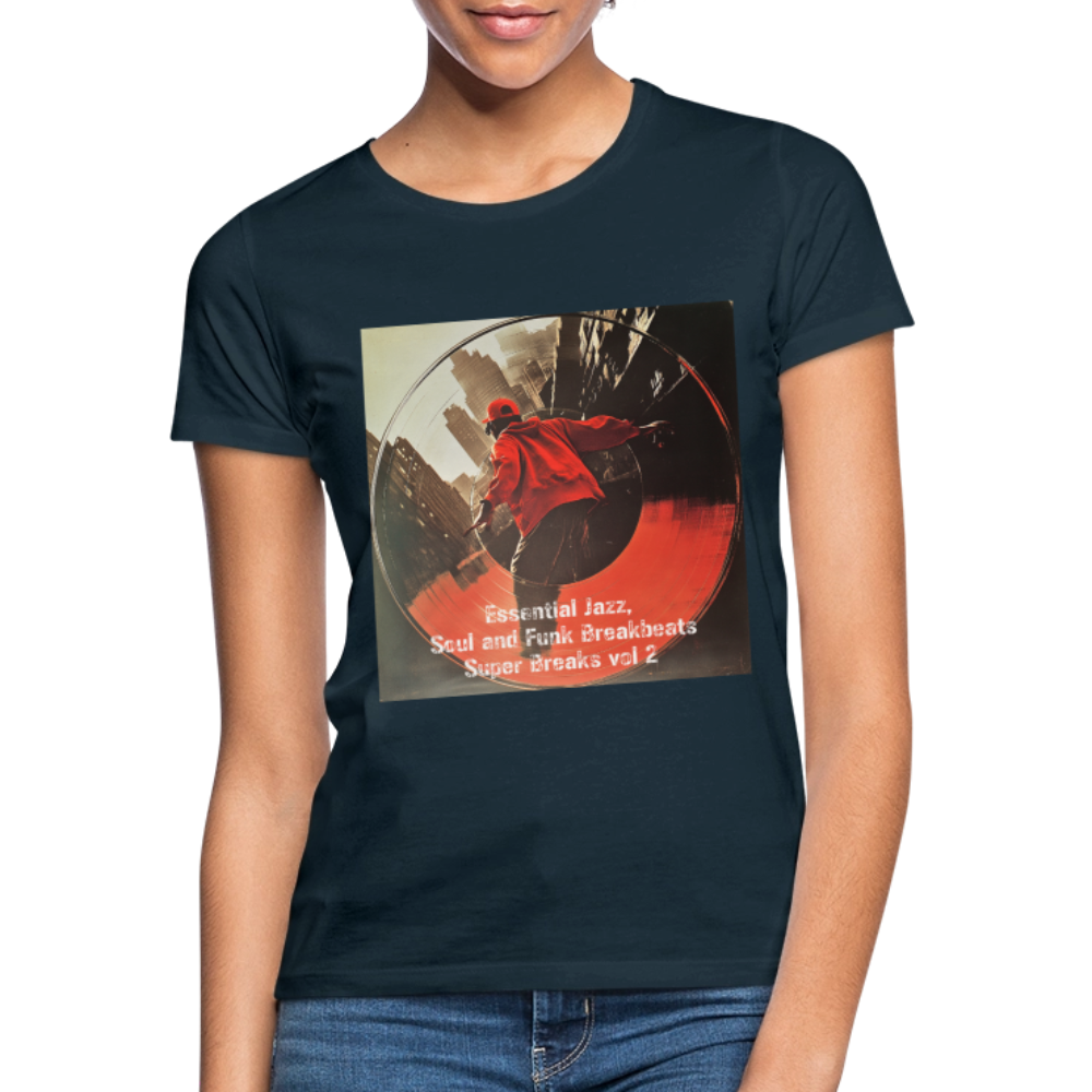 Super Breaks vol 2, T-shirt dam - marinblå