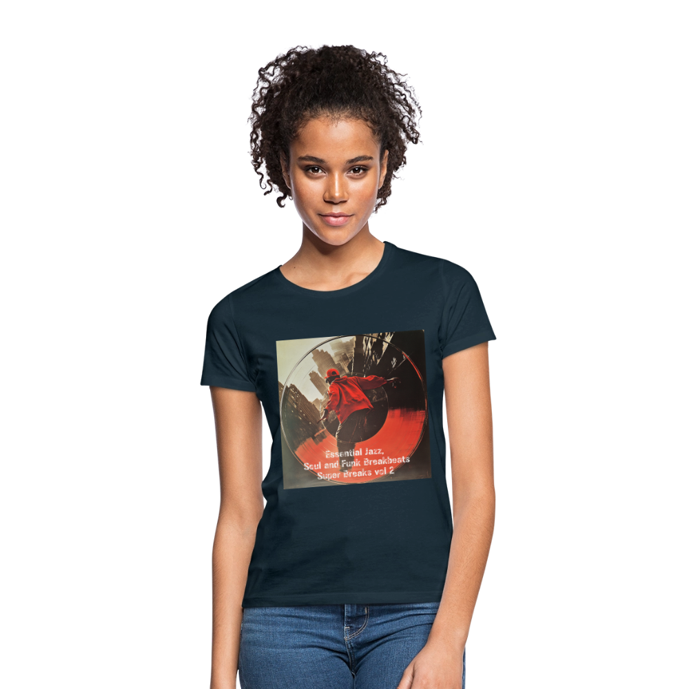 Super Breaks vol 2, T-shirt dam - marinblå