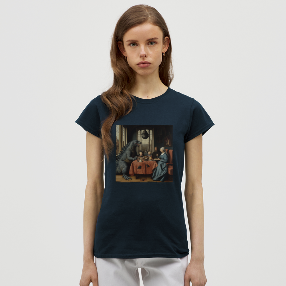 Familjens Fest med Gäst, T-shirt dam - marinblå