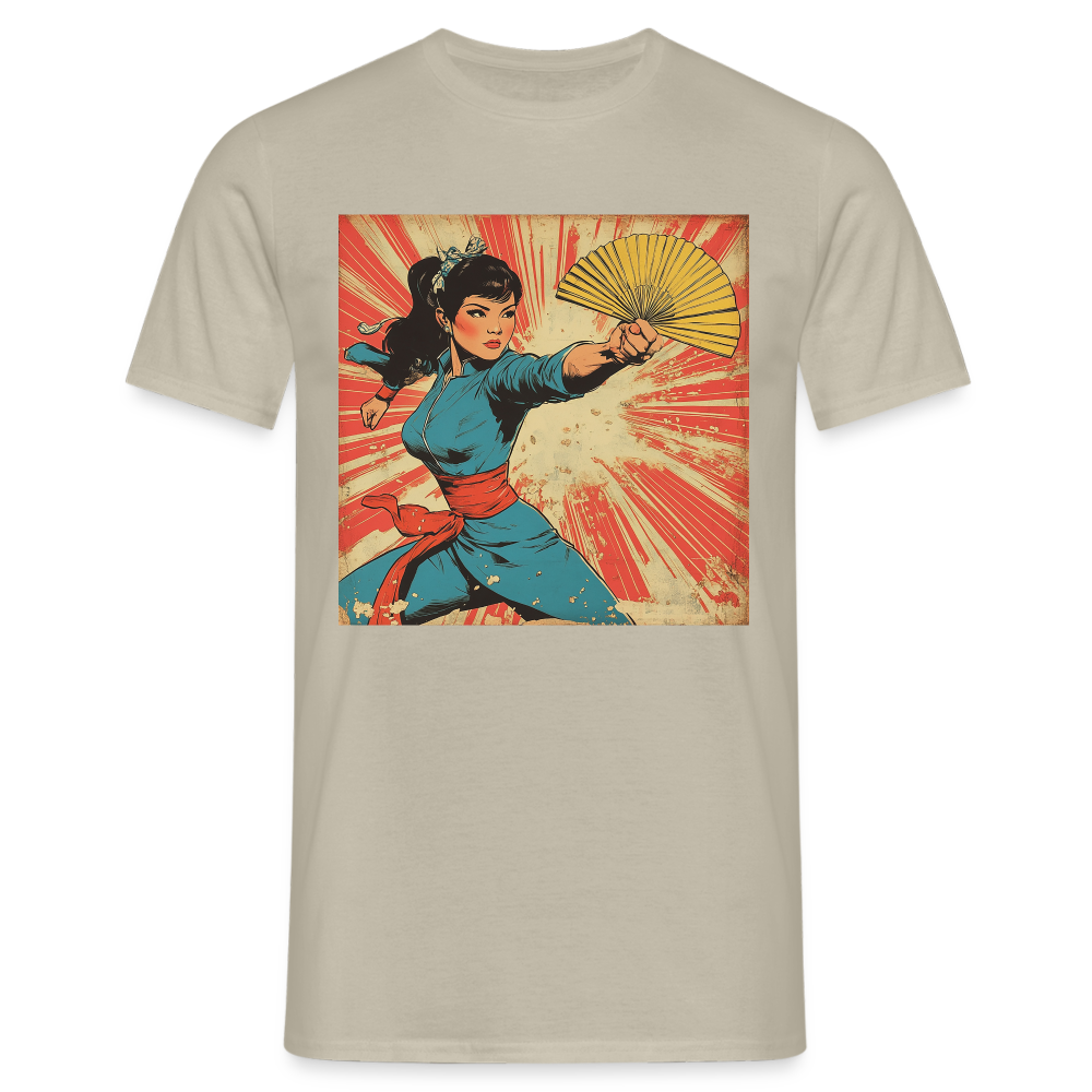 Solfjädern, T-shirt herr - sandbeige