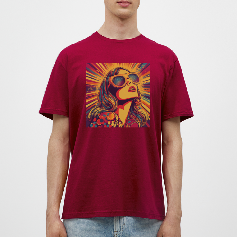 Disco Fever, T-shirt herr - tegelröd