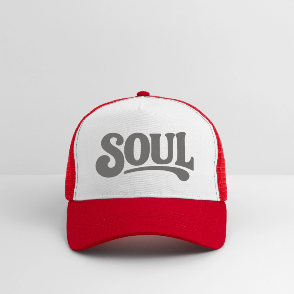 All About Soul, Trucker Cap - vit/röd