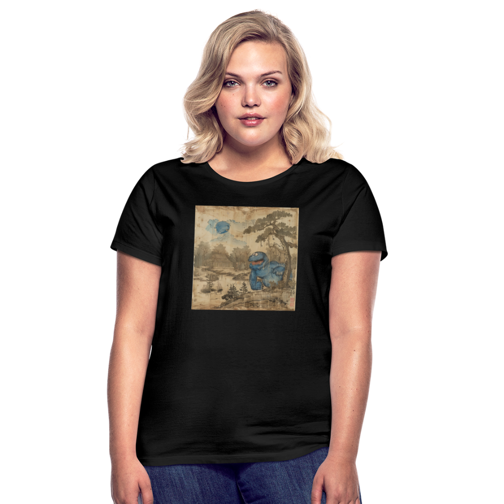 Uramiko vid floden, T-shirt dam - svart