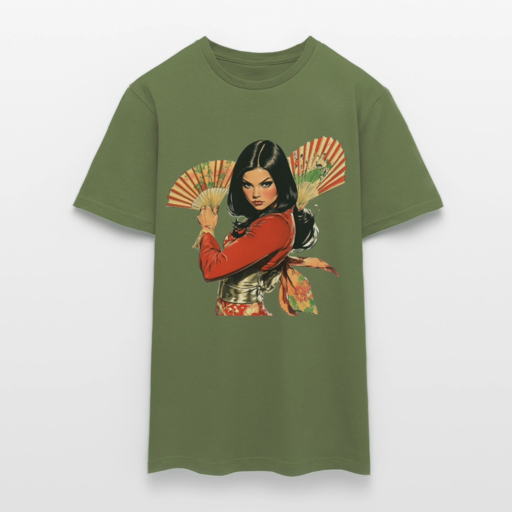 Dansen med Solfjädrar: Vindens krigare, T-shirt herr - Militärgrön