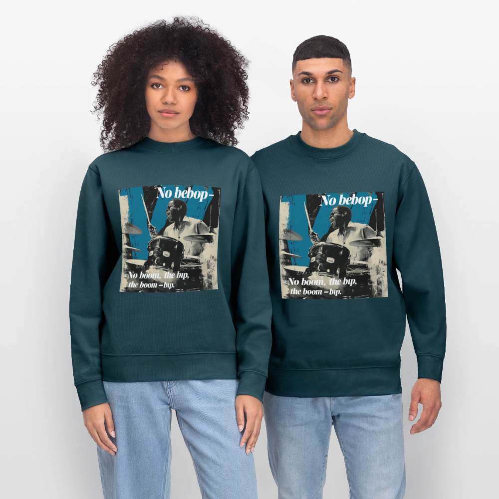 Push It Bebop, Ekologisk sweatshirt CHANGER unisex från Stanley/Stella - mörk petrol