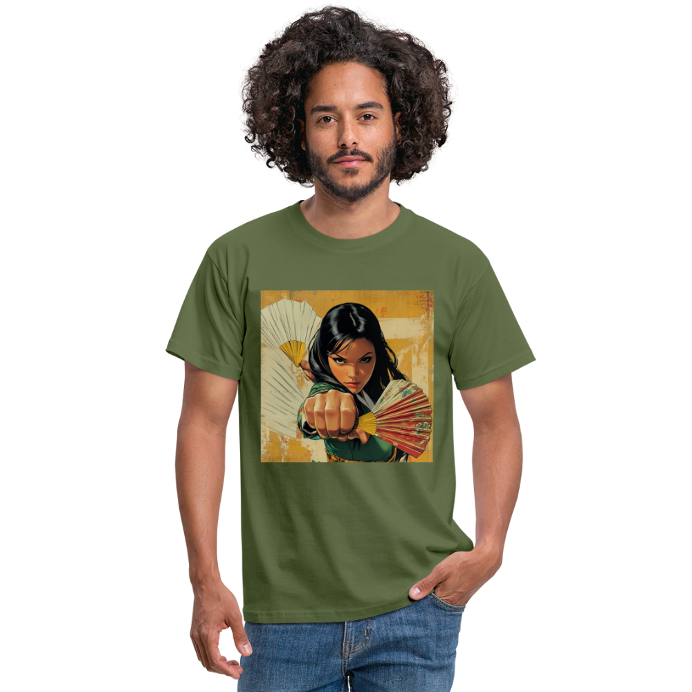 Blå Lotus, T-shirt herr - Militärgrön