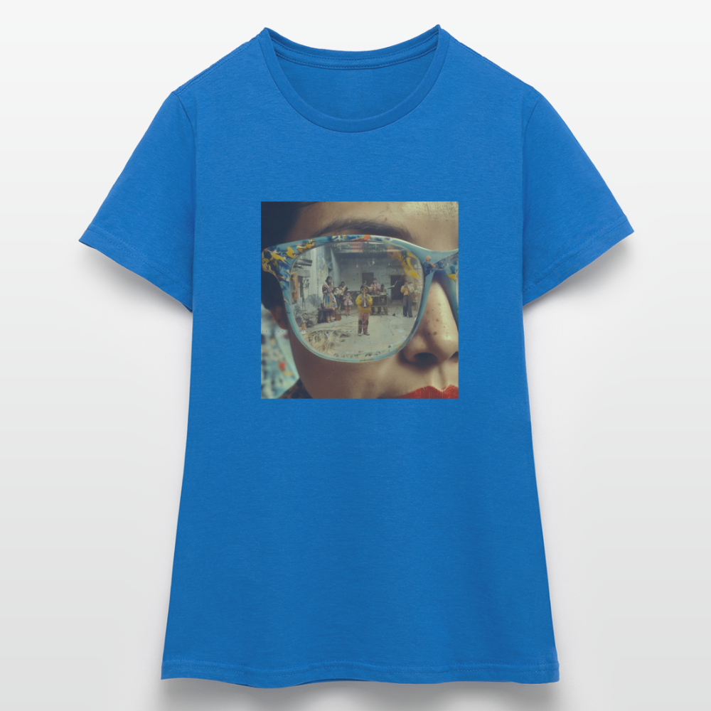 Reflektioner av Anderna, T-shirt dam - royalblå