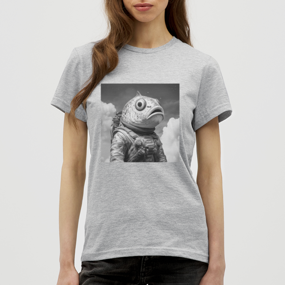 En ensam simtur i universum, T-shirt dam - gråmelerad