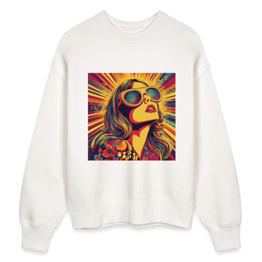 Disco Fever, Ekologisk oversizetröja RADDER unisex från Stanley/Stella - OFF WHITE