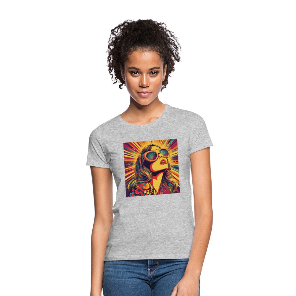 Disco Fever, T-shirt dam - gråmelerad