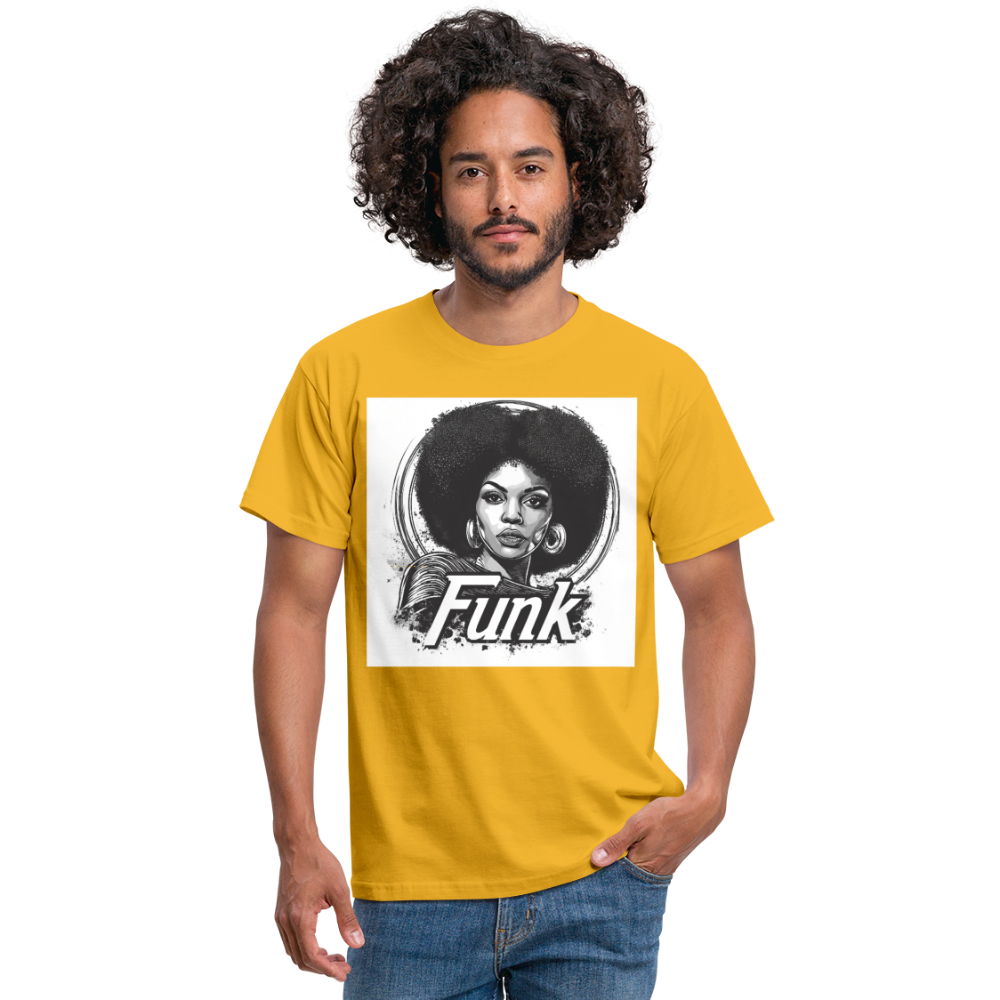 Funk Queen: Power in Motion, T-shirt herr - gul