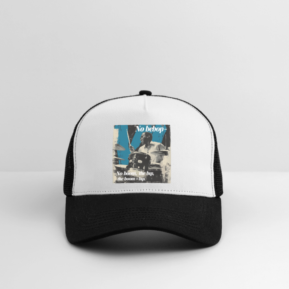 Push It Bebop, Trucker Cap - vit/svart