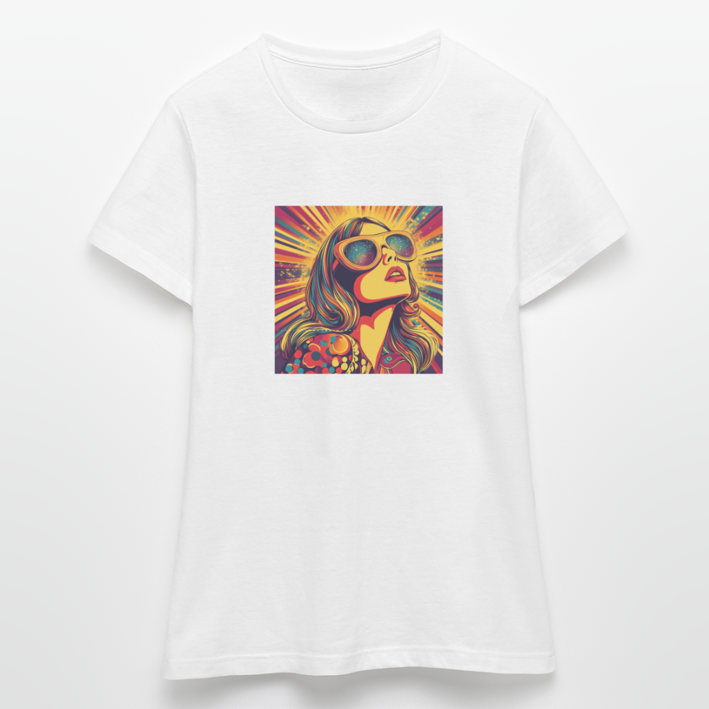 Disco Fever, T-shirt dam - vit