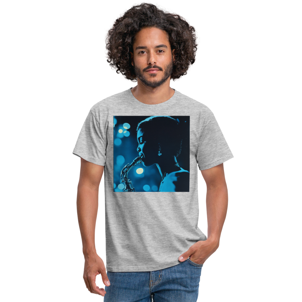 Blå toner i skymningen, T-shirt herr - gråmelerad