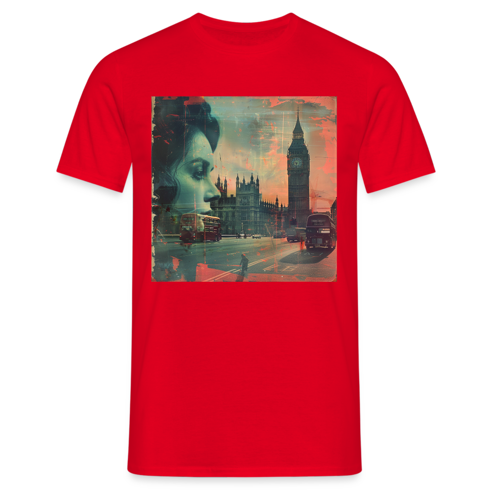 The Beat of London, T-shirt herr - röd