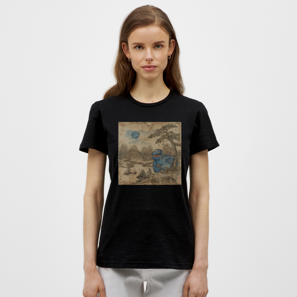 Uramiko vid floden, T-shirt dam - svart