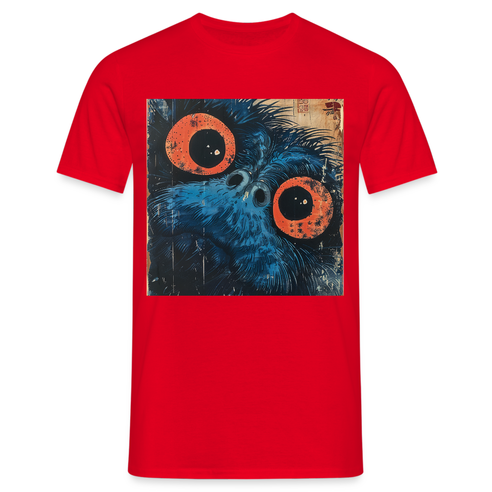 Den blå vännen, T-shirt herr - röd
