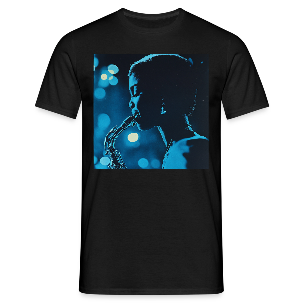 Blå toner i skymningen, T-shirt herr - svart
