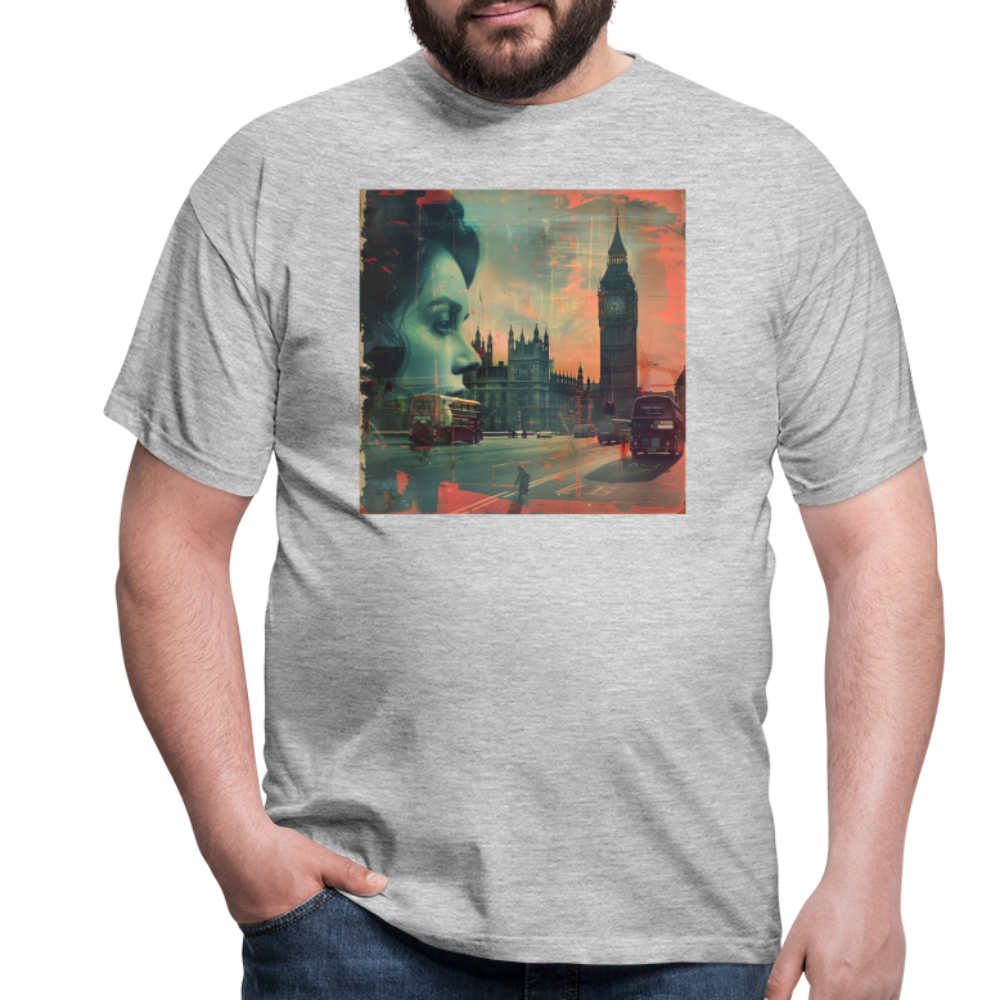 The Beat of London, T-shirt herr - gråmelerad