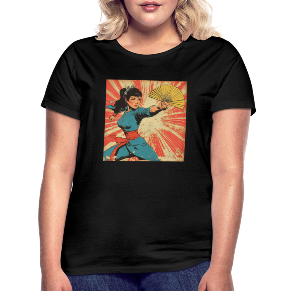 Solfjädern, T-shirt dam - svart